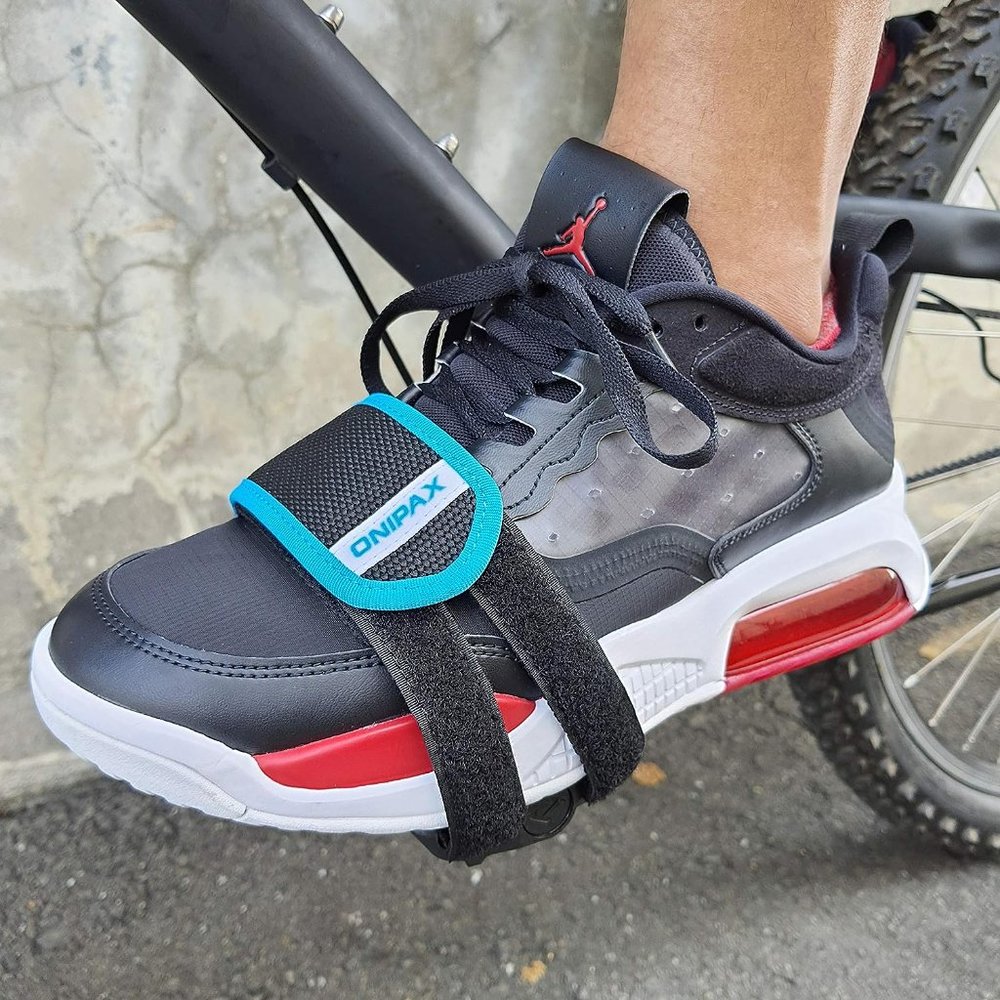 ONIPAX 1 Pair of Blue Bike Pedal Straps Toe Clips Straps For Fixed Gear